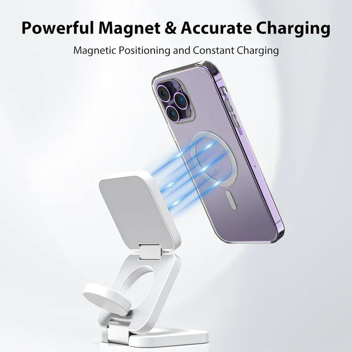 MagSnap™ - 3-In-1 Fast Charging, Foldable & Wireless Charger