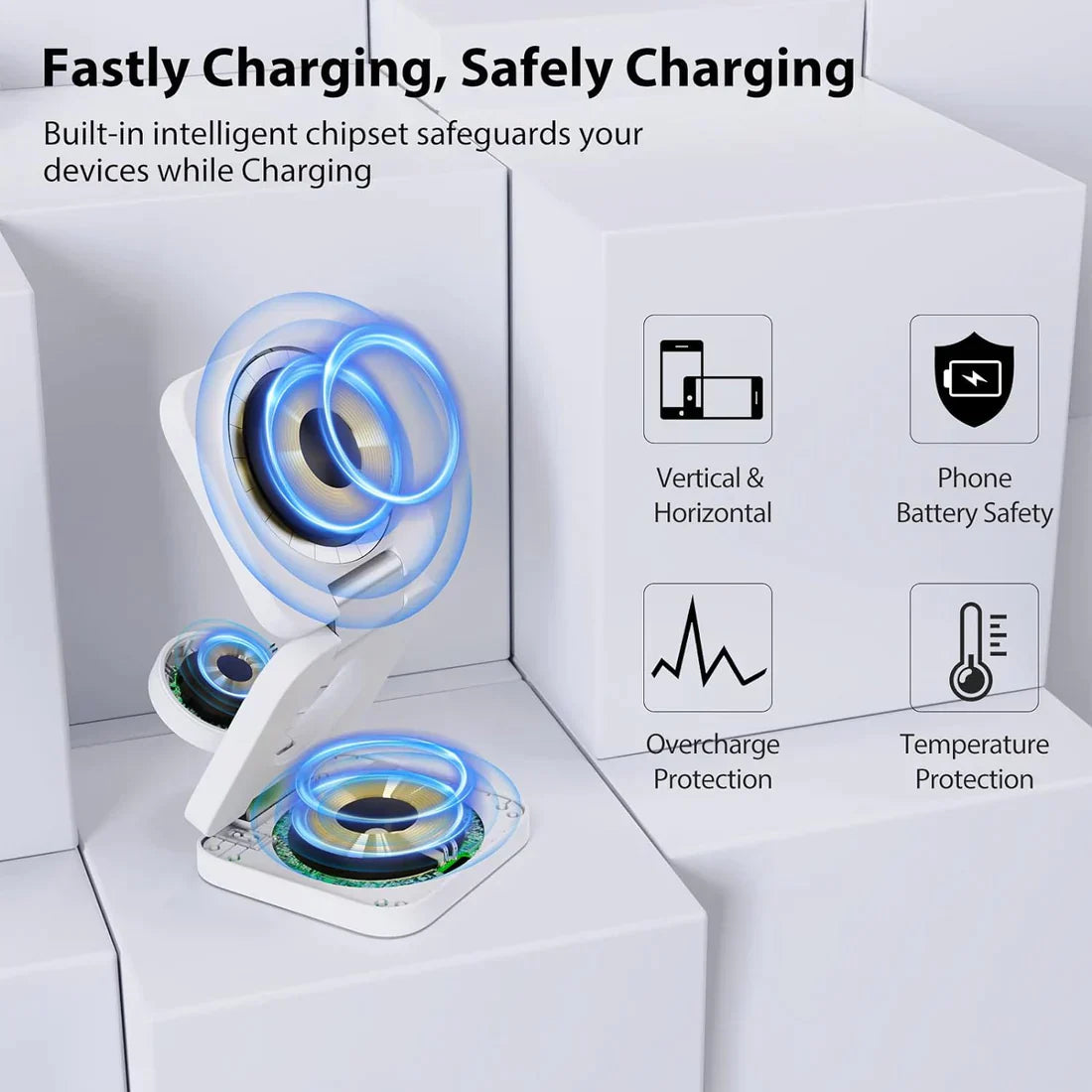 MagSnap™ - 3-In-1 Fast Charging, Foldable & Wireless Charger
