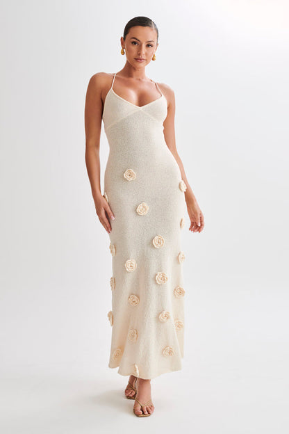 Knit Maxi Dress™ - Sophisticated Floral Bodycon Style